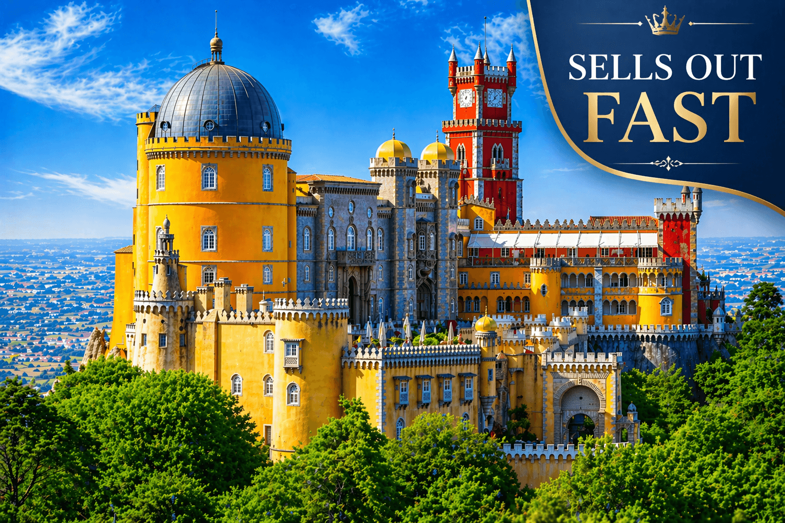 From Lisbon: Sintra Full Day Pena Palace, Regaleira & Monserrate - cover photo