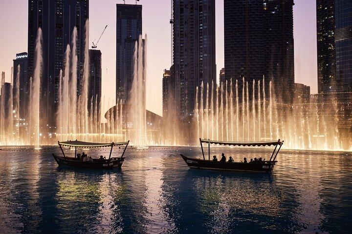 Dubai Mall shopping, Burj Khalifa 124/125th floor visit & Musical Fountain Show with Lake Ride tour with Private Transfers - cover photo