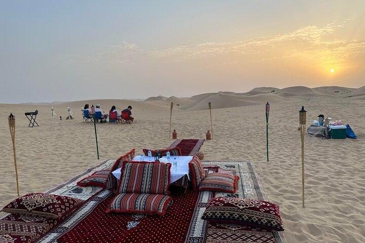 Liwa Overnight Private Desert Safari with BBQ & Sunset Views - cover photo
