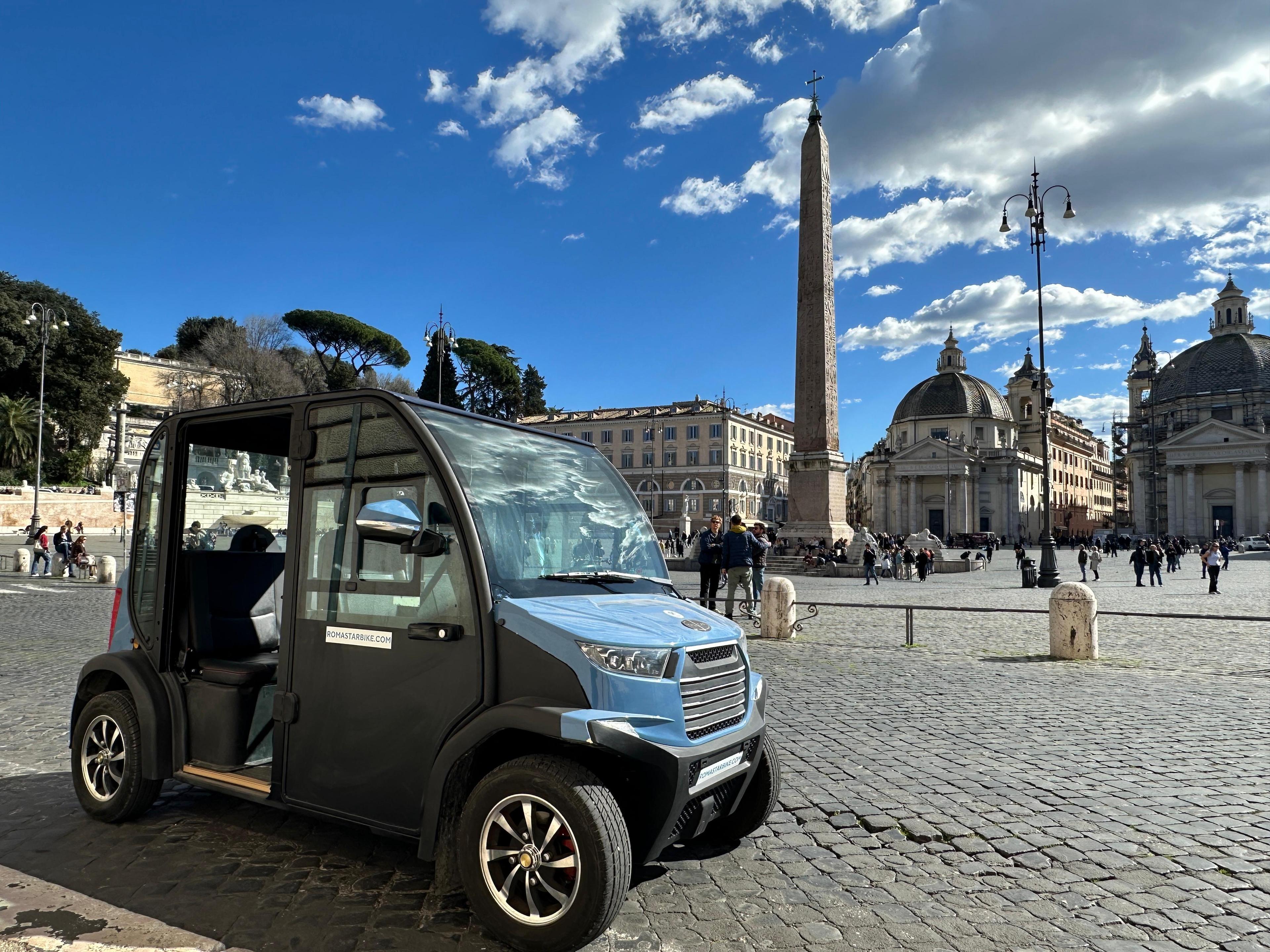 One-Day WOW Private Experience with Biking, Lunch, Golf Cart Tour, VIP Colosseum Access and Rooftop Aperitivo - cover photo