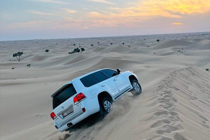 Abu Dhabi Desert Safari with Camel Ride BBQ Dinner and Live Shows - cover photo