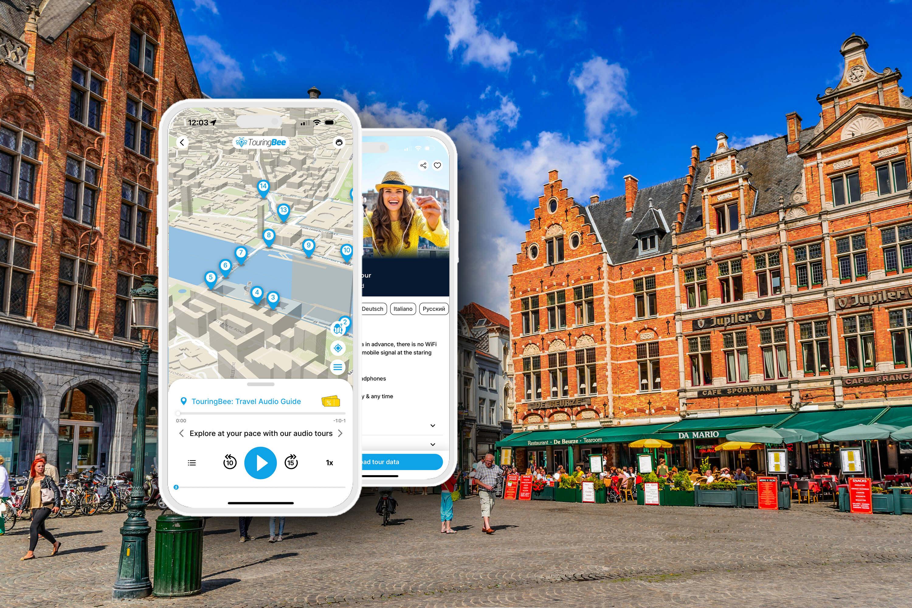 Bruges old town walking tour with Audio Guide App - cover photo