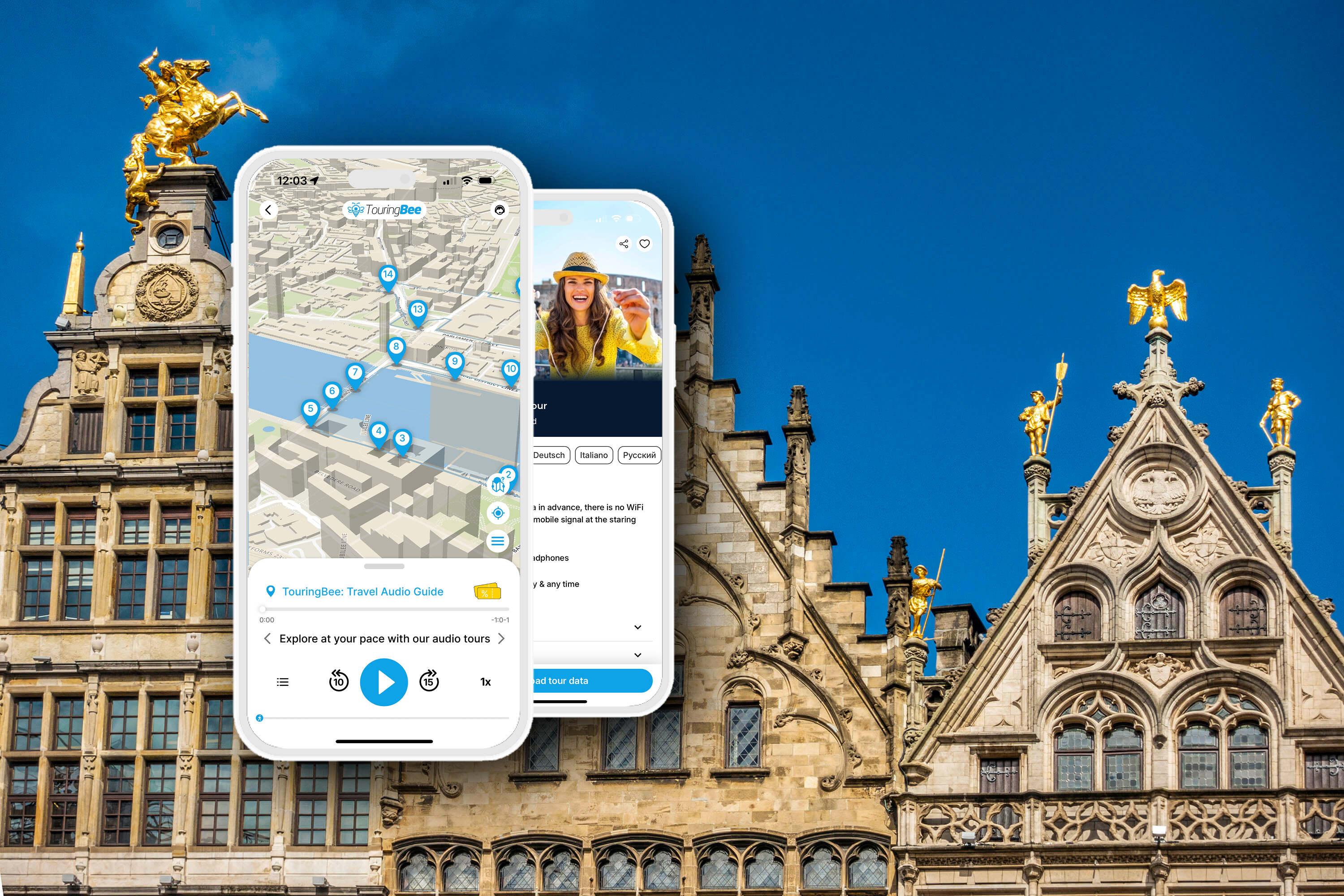 Antwerp City Walking Tour with Audio Guide App - cover photo