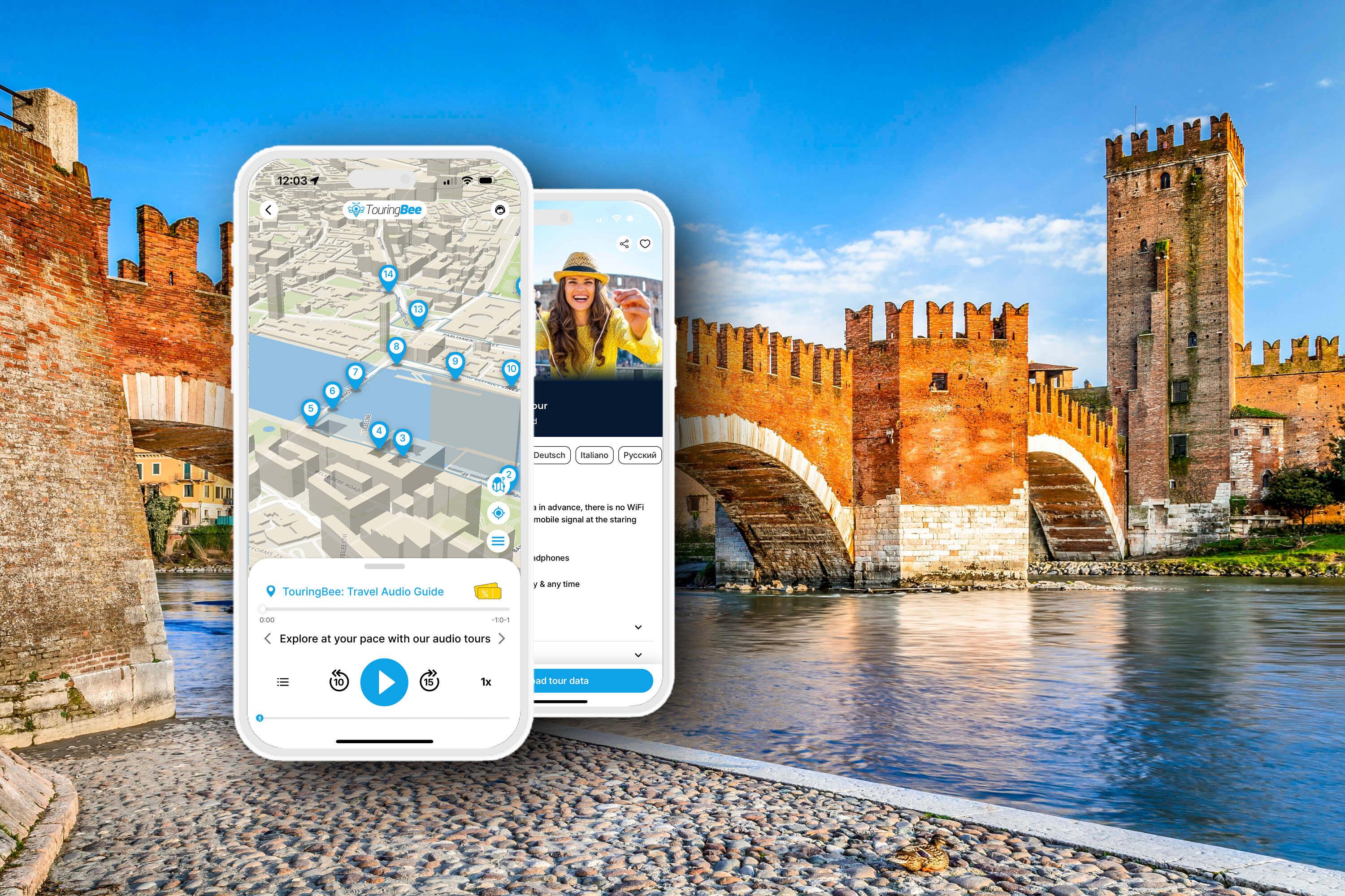 Verona: City Walking Tour with Audio Guide App - cover photo