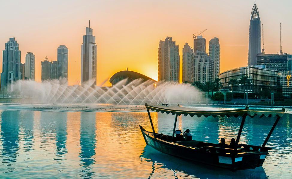 Dubai Mall Shopping, Burj Khalifa 148th floor & Musical Fountain Show with Lake Ride with Private Transfers - cover photo